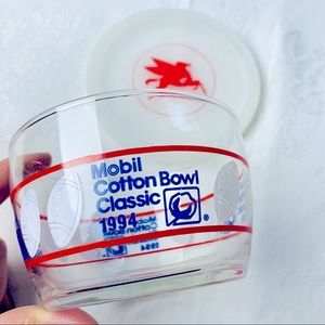 Vintage Mobil Cotton Bowl Classic 1994 College football glass bowl with …